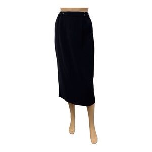 Champagne Women's Black Lined Midi Skirt, 10